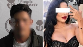 A la izquierda una foto de Iván ‘N’ con la cara censurada con blur durante su detención. A la derecha una foto de Karen Miranda Ayala tomándose una selfie
