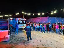 Una falla en la estructura cambió una noche de espectáculo por una movilización de emergencia en Arteaga.