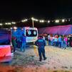 Una falla en la estructura cambió una noche de espectáculo por una movilización de emergencia en Arteaga.