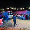 Una falla en la estructura cambió una noche de espectáculo por una movilización de emergencia en Arteaga.