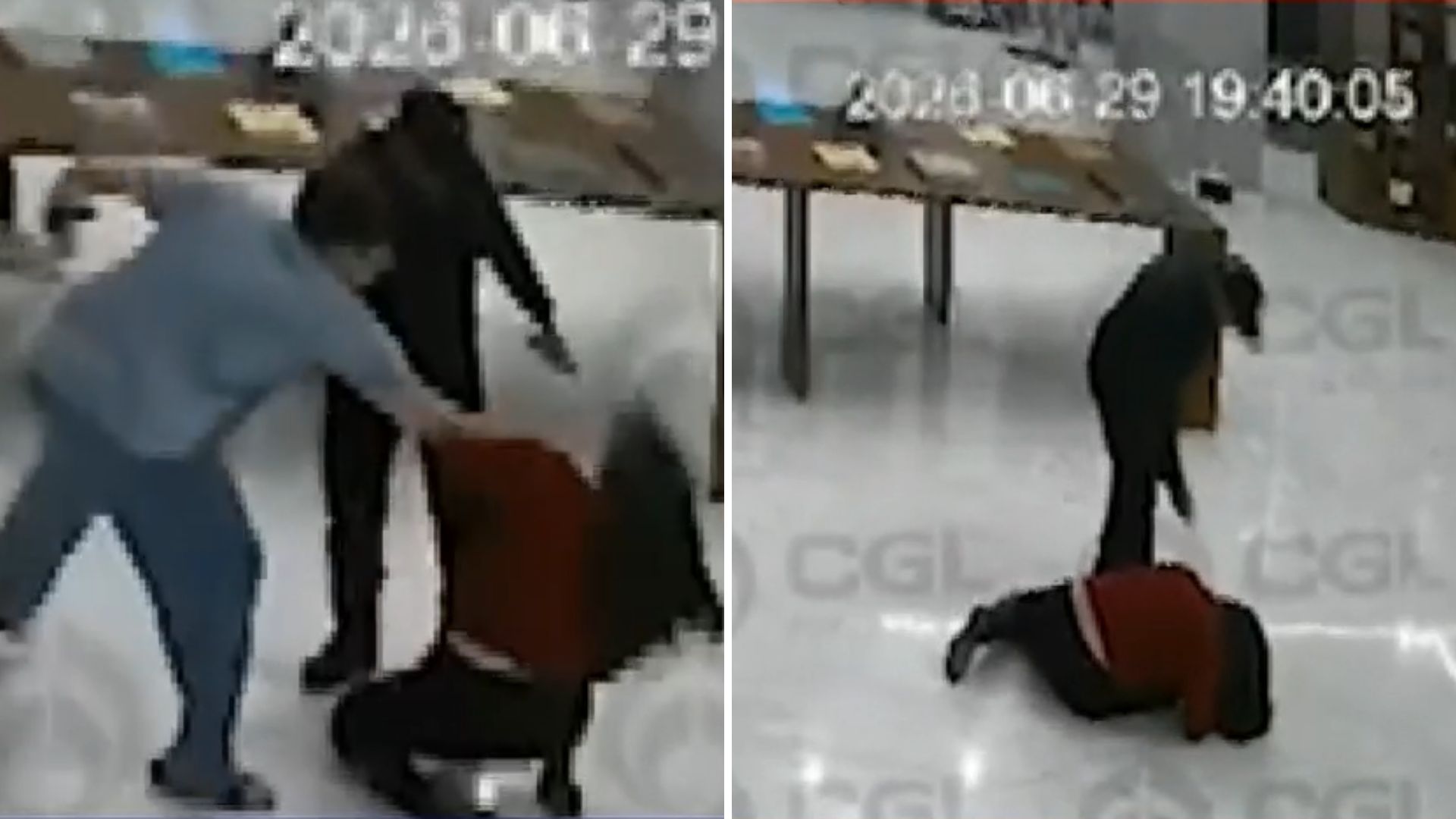 Octavio Jorge Cortés Jiménez agrede a recepcionista en hotel Santa Fe el 29 de junio y el guardia no intervino.