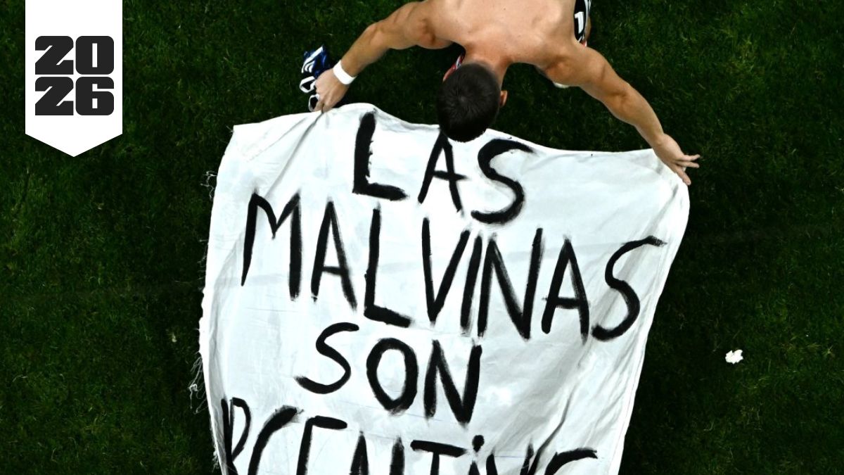 Jugadores de Argentina festejaron con mensajes políticos.