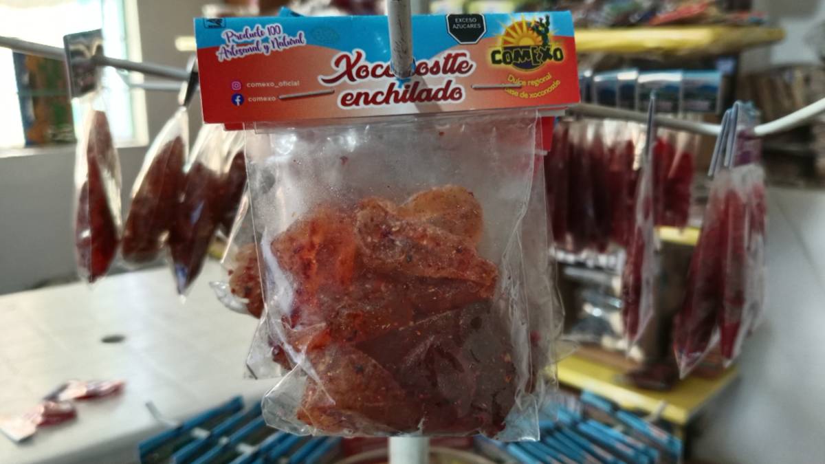 Una bolsa de dulce cristalizado de xoconostle