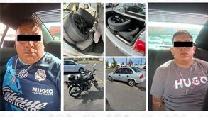 Detenidos venta Facebook por intentar vender llantas robadas.