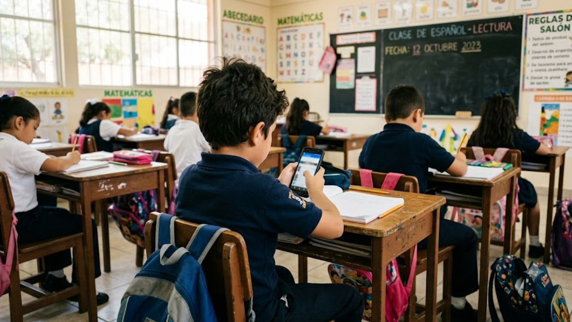 Juan Paula García analiza prohibir celulares en escuelas de Nuevo León tras amenazas. Decisión en 160 días hábiles. Conoce los detalles.