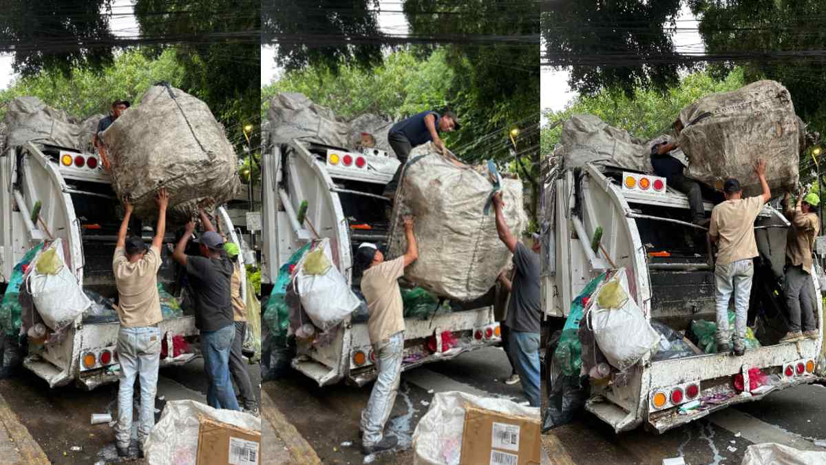 Los voluntarios de limpia cargan grandes costales de residuos diariamente en CdMx, pues tan solo en la metrópoli se generan 12,404 toneladas de basura.