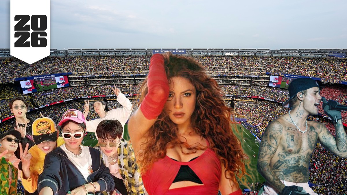 Shakira, Justin Bieber, BTS, entre otros artistas se darán cita en el medio tiempo de la final del Mundial 2026 en el estadio de Nueva York.