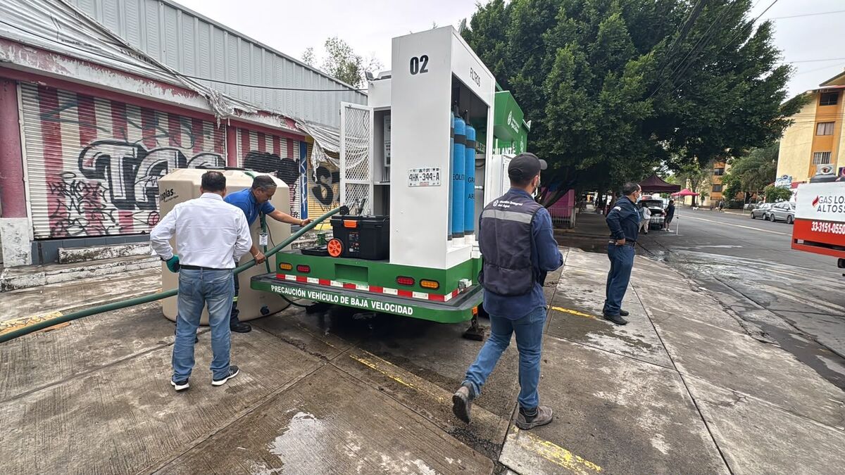 Una foto de la planta potabilizadora móvil de agua