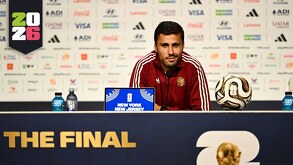 Rodri, jugador de España, en la conferencia de prensa previo a la Final del Mundial 2026.