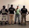 Luis Fidel ‘N' con a cara censurada siendo detenido por agentes de la Fiscalía de Michoacán, Guardia Nacional, Ejército Mexicano y Guardia Civil