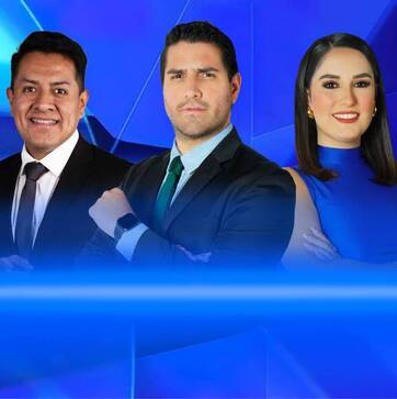 Portada Telediario Matutino Fin de Semana con Rodrigo Rico, Monserrat Contreras y Ricardo Solaback