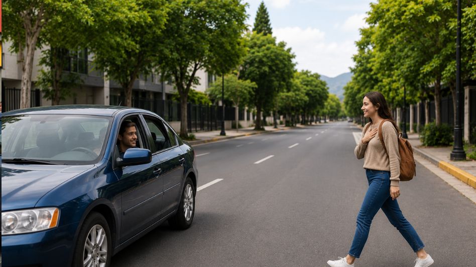 Levantar la mano, sonreír o hacer un gesto de agradecimiento cuando un conductor se detiene para permitir el paso parece una acción casi automática para muchos.