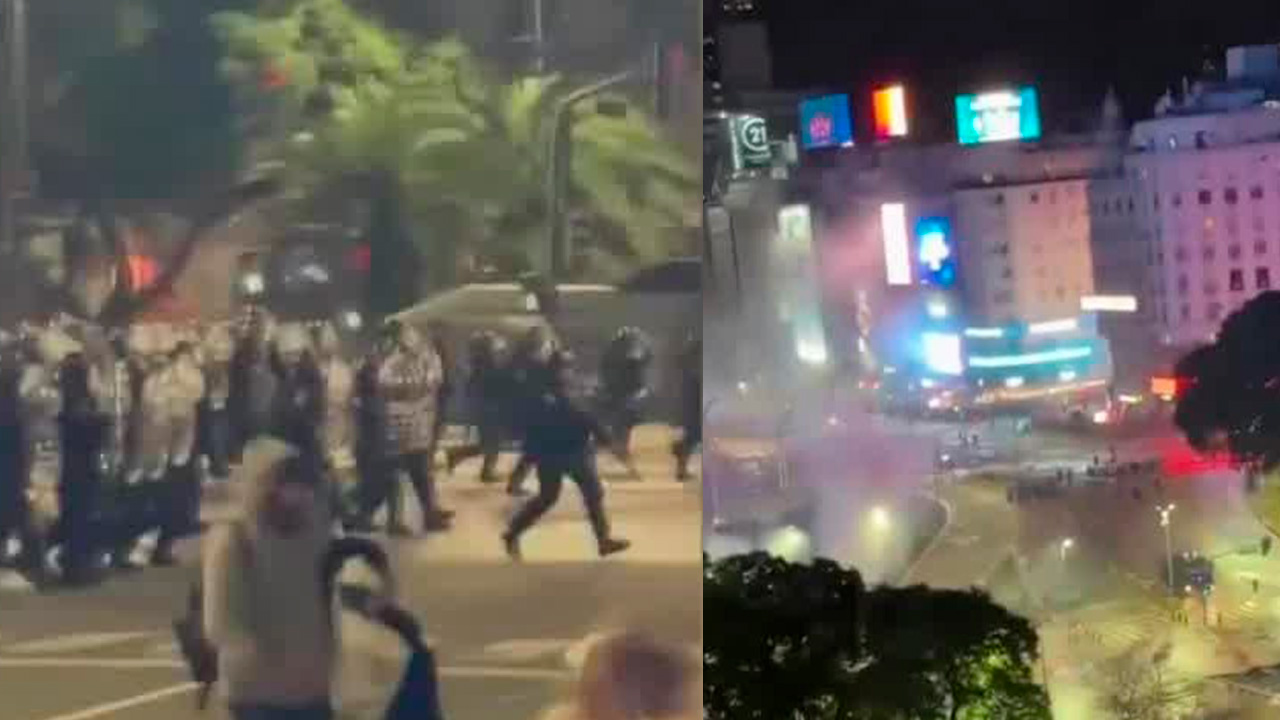 Los festejos por la final del Mundial en Buenos Aires terminaron en enfrentamientos entre aficionados y policías.