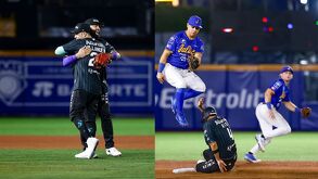 Jugadores de Saraperos y Charros en el Estadio Panamericano