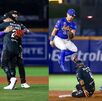 Jugadores de Saraperos y Charros en el Estadio Panamericano