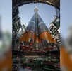 El cohete Soyuz se ve colocado en posición en la plataforma de lanzamiento 31 en el Cosmódromo de Baikonur, en Kazajistán, el sábado 11 de julio de 2026.