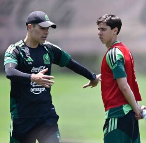 Rafa Márquez en un entrenamiento con la Selección Mexicana.