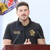 Gobernador de Nuevo León en lanzamiento de programa se seguridad en Carretera Nacional.