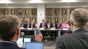 El secretario de Economía, Marcelo Ebrard, inició hoy la tercera ronda de negociaciones entre México y EU para la revisión del T-MEC.