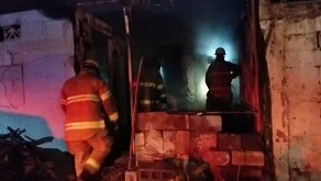 Movilización por incendio en casa en Guadalupe.
