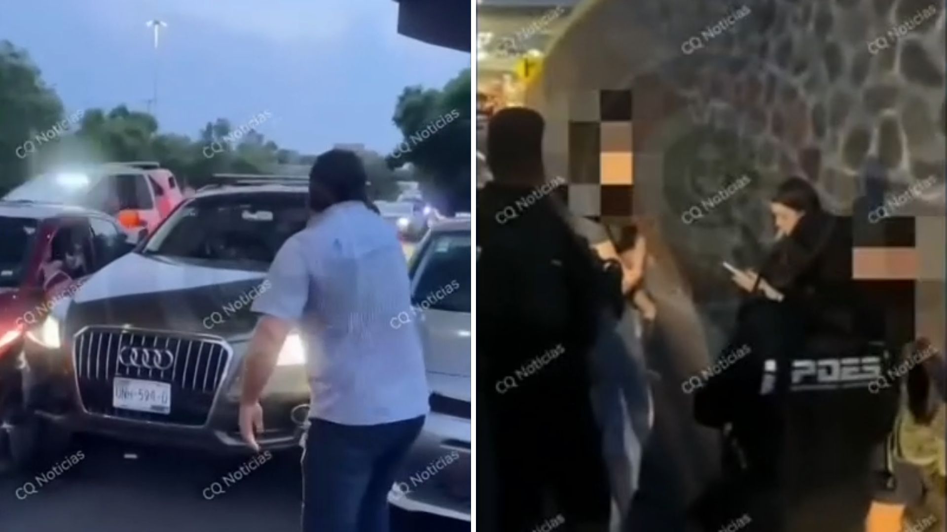 Mujer en camioneta provoca accidente con 2 autos en Querétaro y trata de huir. La policía logró detenerla.
