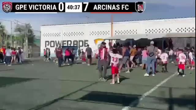 A través de redes sociales, se ha viralizado el video de una brutal riña entre padres de familia ocurrida en un complejo deportivo de Gómez Palacio.