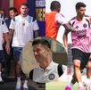 Messi y Rodrigo de Paul con Argentina durante el Mundial 2026. Luis Suárez entrenando con Inter de Miami.