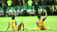 Esa noche, tras el partido, Rafael Sóbis y André-Pierre Gignac se sentaron sobre el pasto del Volcán a apreciar el festejo de la fanaticada. | Imago7