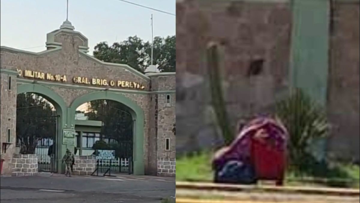 Maletas que aparecieron al exterior del Campo Militar de Durango.