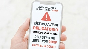 Alerta en el celular sobre la fecha límite de registro de línea telefónica en CdMx