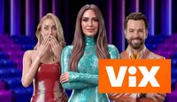 Promocional de La Casa de los Famosos junto al logo de ViX