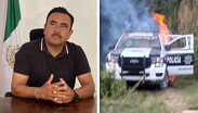 El alcalde Raúl Marín atendió a la prensa tras los hechos violentos registrados en Huaquechula / Daniel Hernández