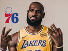LeBron James con la camiseta de los Lakers.
