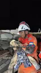 Giselle, una perrita que permaneció atrapada bajo escombros tras los terremotos en Venezuela, fue rescatada con vida por equipos de emergencia.