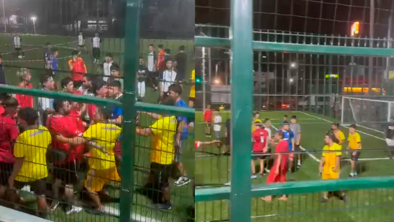 Una riña entre jugadores de dos equipos de futbol amateur dejó ocho personas lesionadas en Monterrey.