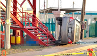 La conductora involucrada en el accidente donde murió un vendedor de pan y café en Apodaca permanece hospitalizada.