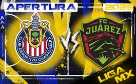Una foto del marcador para el partido de Chivas vs Juárez del AP 2026