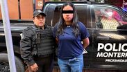 La detención de Nahomi 'N'. ocurrió alrededor de la 1:05 de la madrugada, en el cruce de las calles 5 de Mayo y Escobedo. | Foto: Cortesía