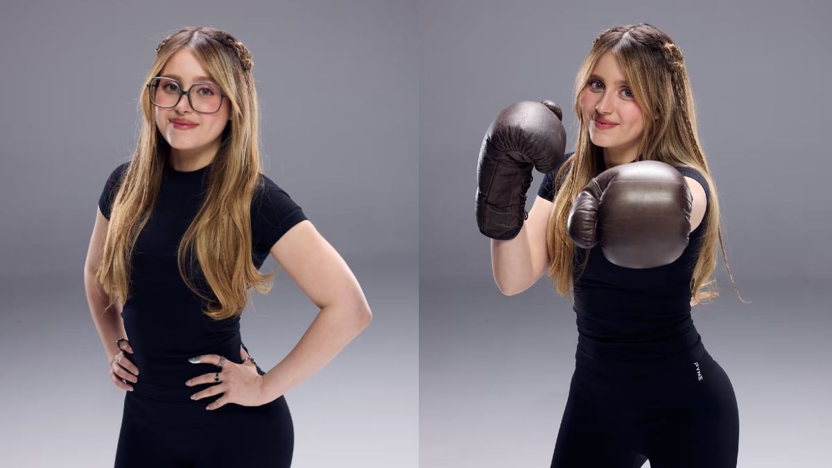Roro Bueno con ropa deportiva y guantes de box