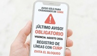 Alerta en el celular sobre la fecha límite de registro de línea telefónica en CdMx