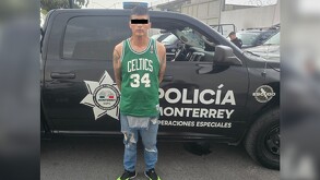 Elementos de la Policía de Monterrey realizaron la detención tras un patrullaje de vigilancia en la zona centro.