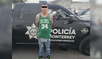 Elementos de la Policía de Monterrey realizaron la detención tras un patrullaje de vigilancia en la zona centro.