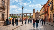 Se pronostica que durante la Semana Santa no haya un incremento radical en el clima de Querétaro. | Imagen generada con Gemini.