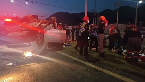 Movilización por accidente en Carretera Nacional en Monterrey.