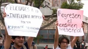 Estudiantes que no fueron seleccionados por la UNAM en el reciente examen de ingreso piden justicia por fraude con IA.