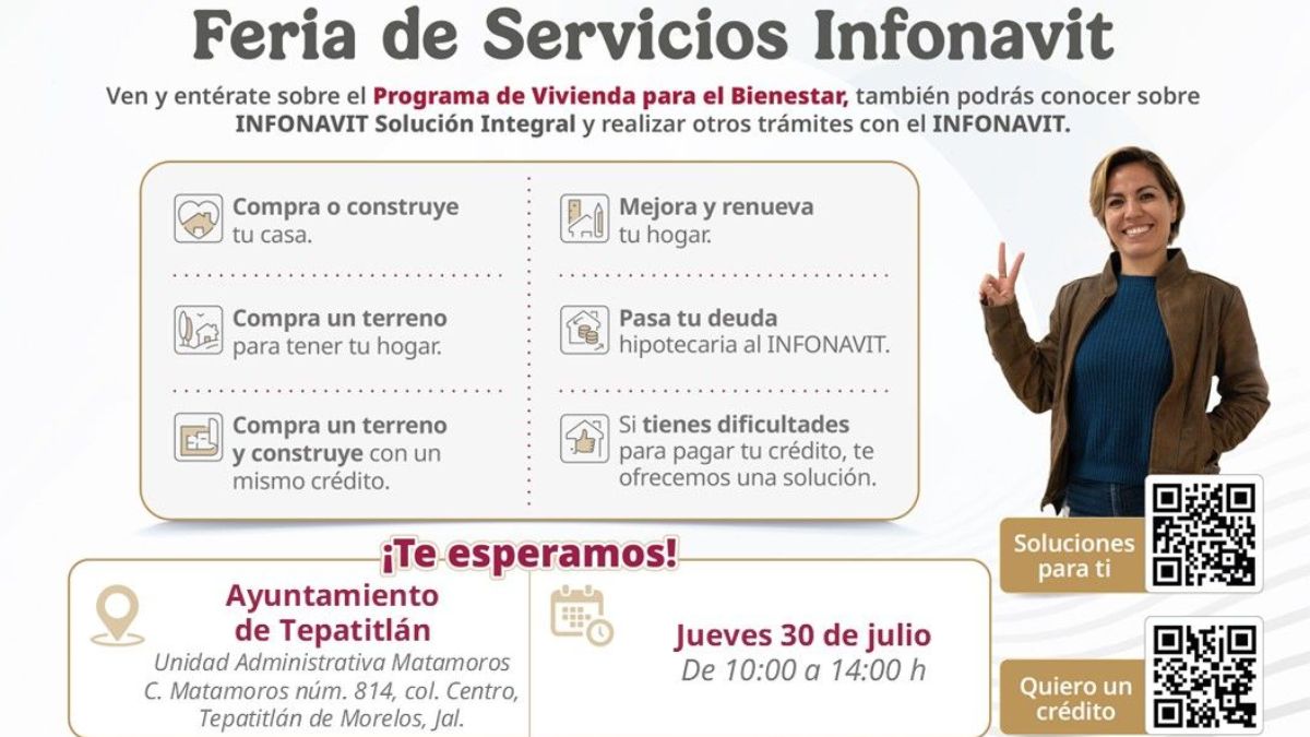 El Infonavit instalará una Feria de Servicios en Tepatitlán de Morelos