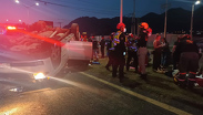 Volcadura en Vía Federal deja 6 lesionados, entre menores y adultos mayores en Monterrey