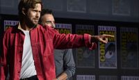 Ryan Gosling (izquierda) y Shawn Levy asisten a un panel de Marvel Studios durante la Comic-Con International el sábado 25 de julio de 2026 en San Diego.