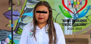 Cae Marisol 'N', esposa del alcalde Temoac, y el director de la policía; reciben prisión preventiva por extorsión.