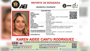 olicitan apoyo para dar con el paradero de Karen Aideé Cantú | Especial